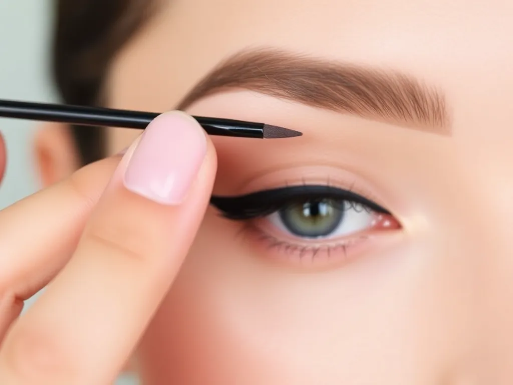 Pędzel do robienia kreski - efekt eyelinera